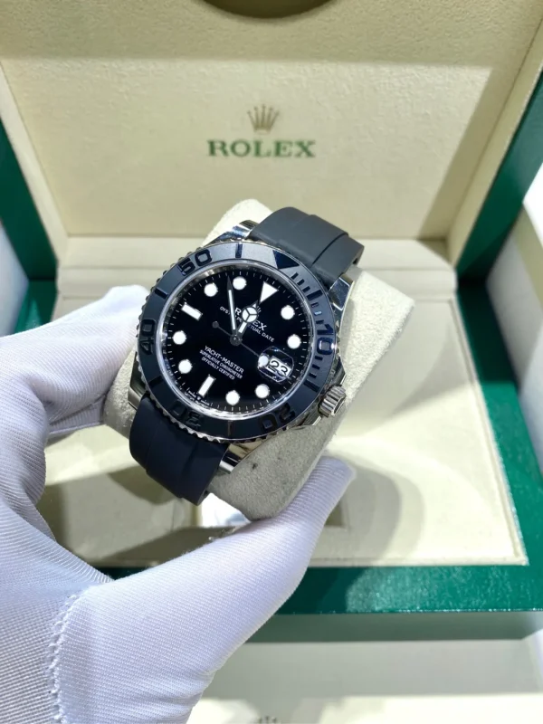 Rolex Yacht-Master Automatic Mechanical Movement Waterproof Men’s Watch 42mm Black Dial Rubber Strap M226659-0002 - Image 4