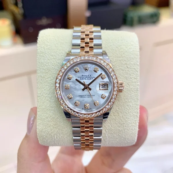 Rolex Ladies Datejust Series Mechanical Movement Waterproof Automatic Mechanical Watch Date Display Swiss Watch 31mm Green Dial M278384RBR-0022 - Image 2