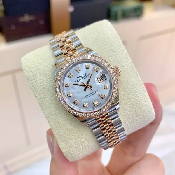 Rolex Ladies Datejust Series Mechanical Movement Waterproof Automatic Mechanical Watch Date Display Swiss Watch 31mm Green Dial M278384RBR-0022 - Image 3