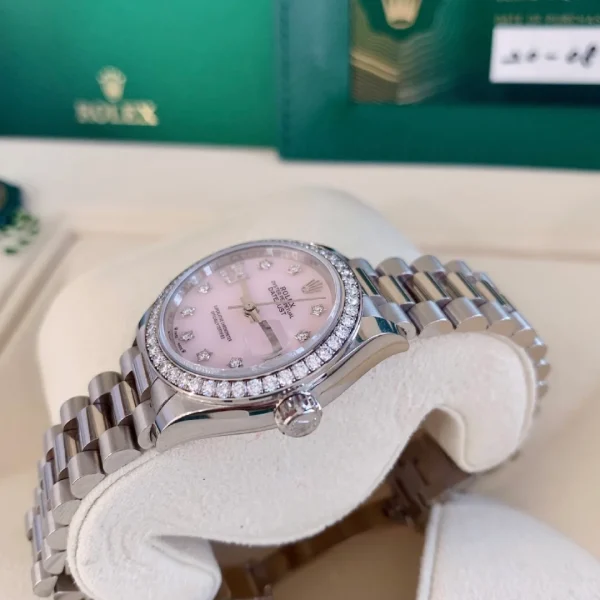 Rolex Ladies Datejust Series Automatic Mechanical Movement 100m Waterproof 28mm Pink Dial M279139RBR-0002 - Image 3