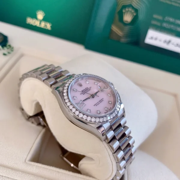 Rolex Ladies Datejust Series Automatic Mechanical Movement 100m Waterproof 28mm Pink Dial M279139RBR-0002 - Image 4