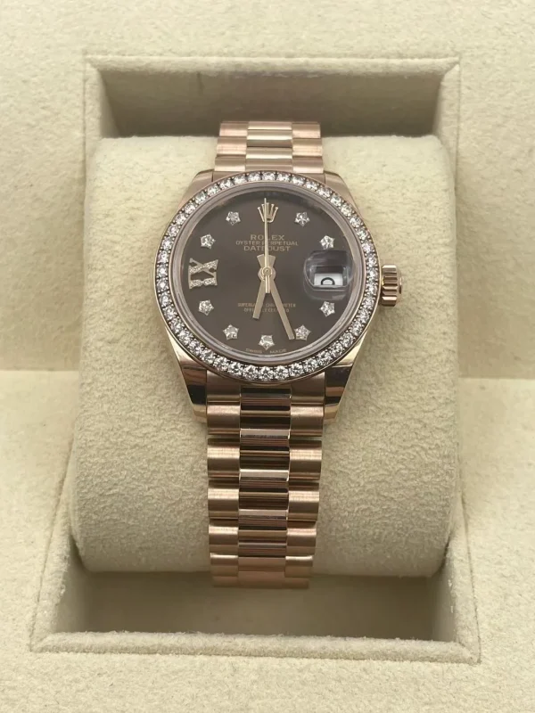 Rolex Ladies Datejust Series Automatic Mechanical Movement Women’s Watch Swiss Watch 28mm Brown Dial 279135rbr-0001 - Image 2