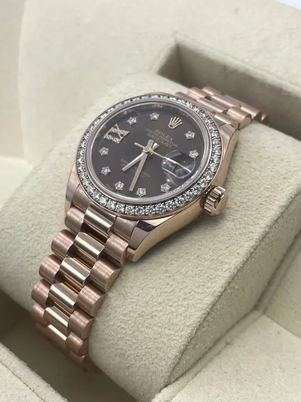 Rolex Ladies Datejust Series Automatic Mechanical Movement Women’s Watch Swiss Watch 28mm Brown Dial 279135rbr-0001 - Image 3