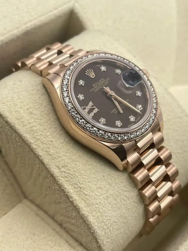 Rolex Ladies Datejust Series Automatic Mechanical Movement Women’s Watch Swiss Watch 28mm Brown Dial 279135rbr-0001 - Image 4