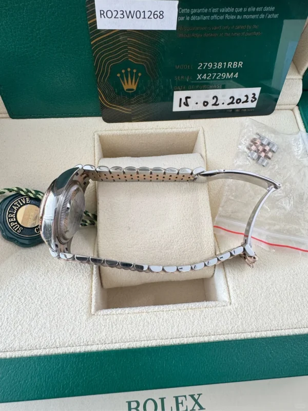 Rolex Ladies Datejust Series Automatic Mechanical Movement Rose Gold Women’s Watch Swiss Watch 28mm Purple Dial M279381RBR-0015 - Image 5
