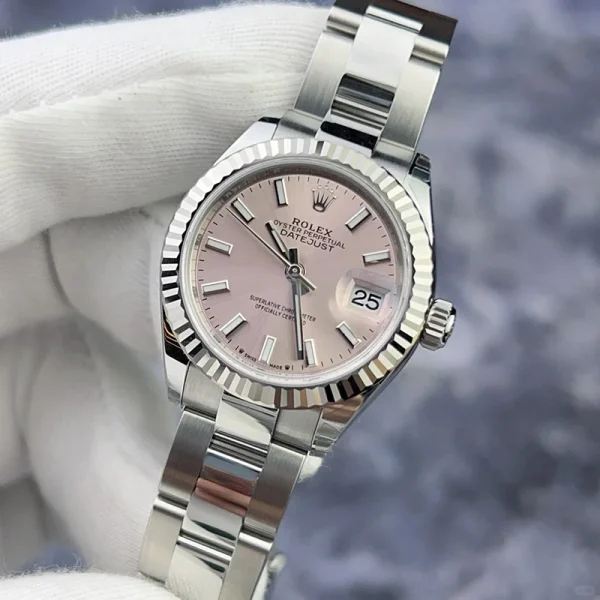 Rolex Ladies Datejust Series Automatic Mechanical Movement Women’s Watch Swiss Watch 28mm Pink Dial M279174-0002 - Image 4