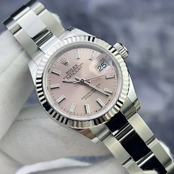 Rolex Ladies Datejust Series Automatic Mechanical Movement Women’s Watch Swiss Watch 28mm Pink Dial M279174-0002 - Image 6