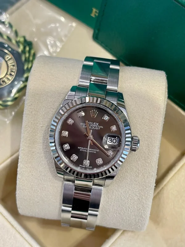 Rolex Ladies Datejust Series Automatic Mechanical Movement Women’s Watch Swiss Watch 28mm Gray Dial m279174-0016 - Image 4