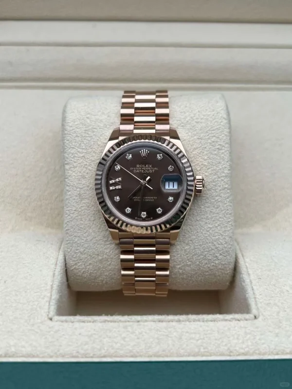 Rolex ladies datejust automatic mechanical movement women’s watch Swiss watch 28mm brown dial rose gold case m279175-0002 - Image 2