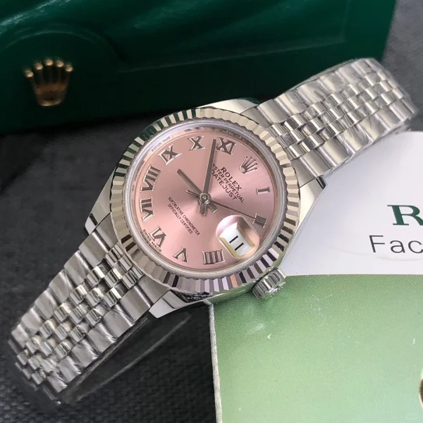 Rolex Ladies Datejust Series Automatic Mechanical Movement Date Women’s Watch 28mm Silver Dial M279174-0017 - Image 7