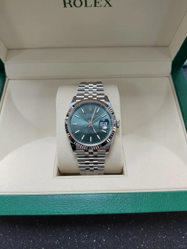 Rolex Datejust series automatic mechanical movement 100 meters waterproof unisex unisex Swiss watch 36mm green dial m126234-0051 - Image 2