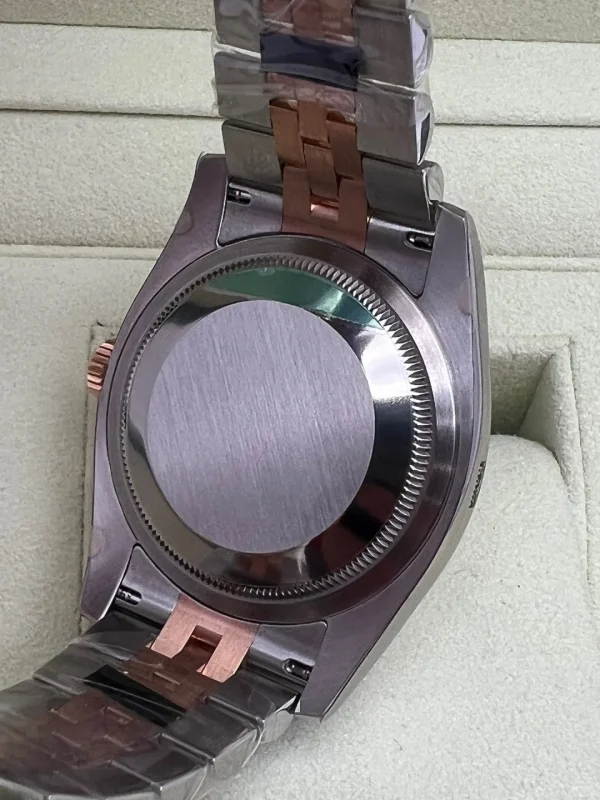 Rolex Datejust series automatic mechanical movement 100 meters waterproof men’s watch Swiss watch 36mm white dial stainless steel rose gold case stainless steel rose gold strap 116231 white dial with diamonds - Image 5