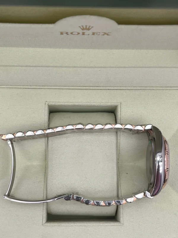 Rolex Datejust series automatic mechanical movement 100 meters waterproof men’s watch Swiss watch 36mm white dial stainless steel rose gold case stainless steel rose gold strap 116231 white dial with diamonds - Image 7