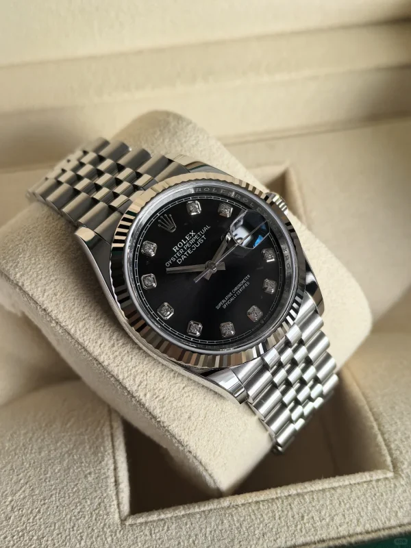 Rolex Datejust Series Automatic Mechanical Movement 100m Waterproof Unisex Swiss Watch 36mm Black Dial M126234-0027 - Image 3