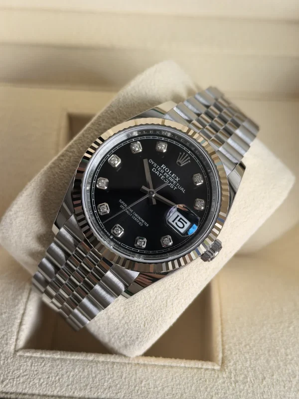 Rolex Datejust Series Automatic Mechanical Movement 100m Waterproof Unisex Swiss Watch 36mm Black Dial M126234-0027 - Image 4