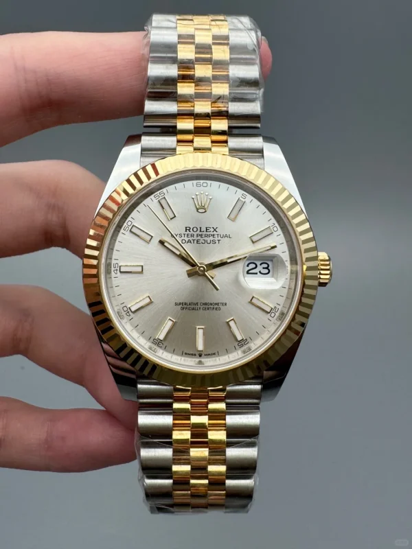 Rolex Datejust series automatic mechanical movement date display men’s watch Swiss watch 41mm silver dial m126333-0002 - Image 2
