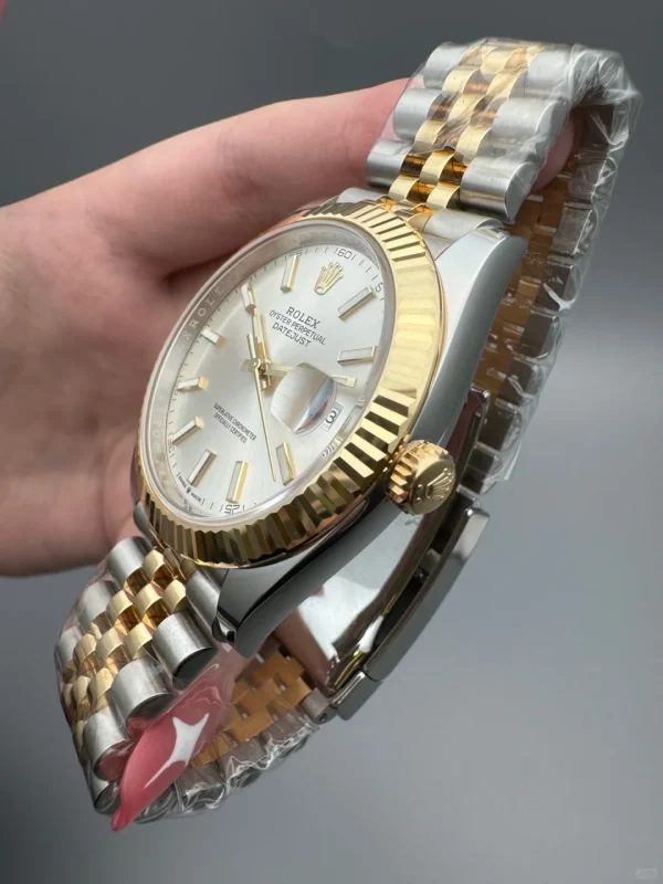 Rolex Datejust series automatic mechanical movement date display men’s watch Swiss watch 41mm silver dial m126333-0002 - Image 3