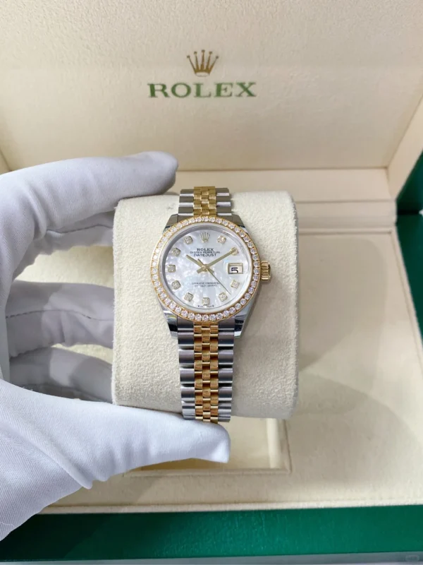 Rolex Ladies Datejust series automatic mechanical movement 100 meters waterproof ladies watch Swiss watch 28mm mother-of-pearl dial m279383rbr-0019 series automatic mechanical movement 100 meters waterproof ladies watch Swiss watch 28mm mother-of-pearl dial m279383rbr-0019 - Image 2