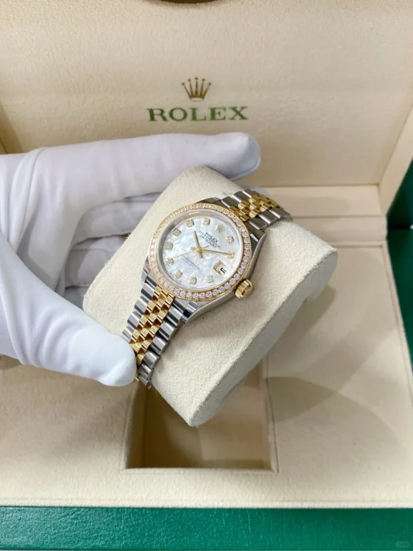 Rolex Ladies Datejust series automatic mechanical movement 100 meters waterproof ladies watch Swiss watch 28mm mother-of-pearl dial m279383rbr-0019 series automatic mechanical movement 100 meters waterproof ladies watch Swiss watch 28mm mother-of-pearl dial m279383rbr-0019 - Image 4