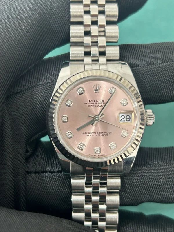 Rolex Datejust Diamond Bezel Watch 36 mm Ice Blue Dial 16234 - Image 2