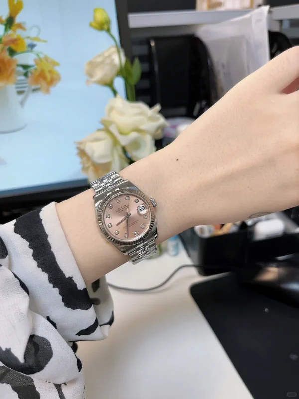 Rolex Datejust Diamond Bezel Watch 36 mm Ice Blue Dial 16234 - Image 5