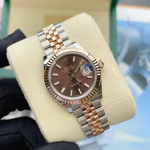 Rolex Ladies Datejust Series Automatic Mechanical Movement 100m Waterproof Ladies Watch Swiss Watch 28mm Brown Dial M279171-0017 - Image 2