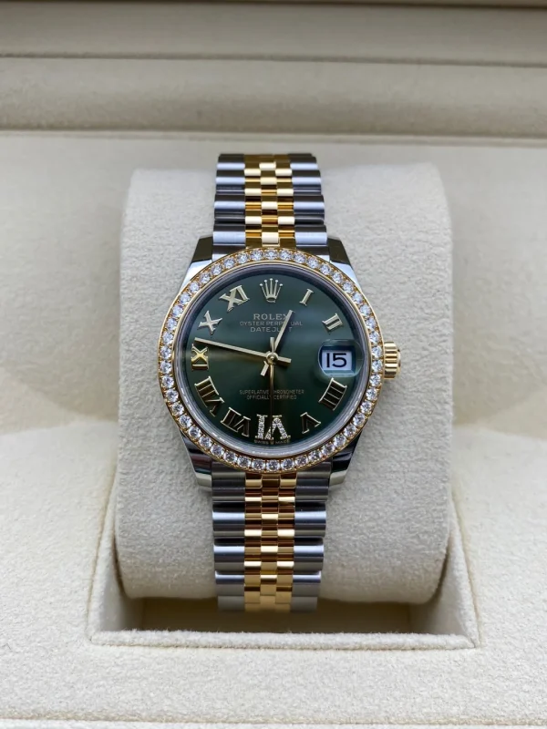 Rolex Ladies Datejust series automatic mechanical movement 100 meters waterproof ladies watch Swiss watch 31mm green dial m278383rbr-0016 - Image 2