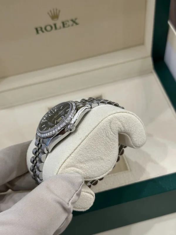 Rolex Ladies Datejust Series Mechanical Movement Waterproof Automatic Mechanical Watch Date Display Swiss Watch 31mm Green Dial M278384RBR-0022 - Image 10