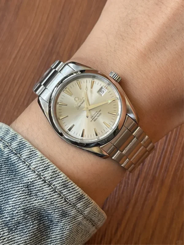 Omega Seamaster AQUA TERRA 150m Automatic Mechanical Movement Chronometer Certified Date Display 150M Waterproof Men’s Watch Swiss Watch 36.2mm Silver Dial Stainless Steel Case 2504.30.00 - Image 7