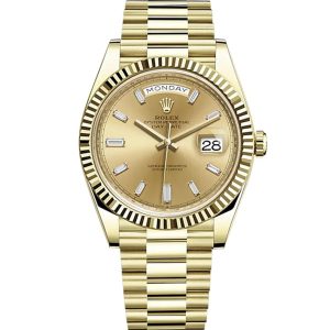 Rolex Day-Date Yellow Rock Sugar Automatic Movement 40mm Gold Dial M228238-0005