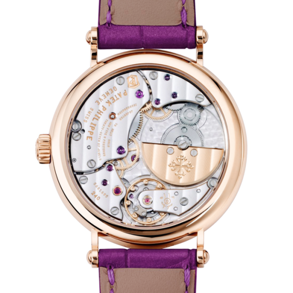 Patek Philippe Calatrava 18ct Rose Gold Double Row Diamond Bezel Automatic Ladies Strap Watch - Image 2