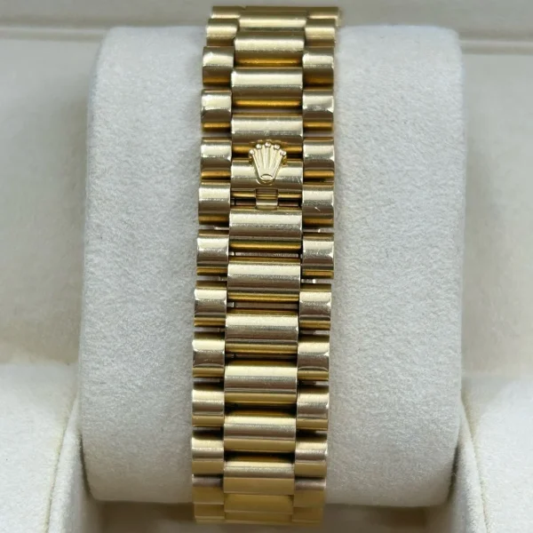 Rolex Day-Date Series Automatic Mechanical Movement 100m Waterproof Date Display Men’s Watch Swiss Watch 41mm Gold Dial 218238 Gold Dial - Image 11