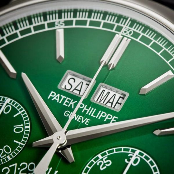 Patek Philippe Grand Complications 41mm Platinum Green Dial Perpetual Calendar Watch - Image 3