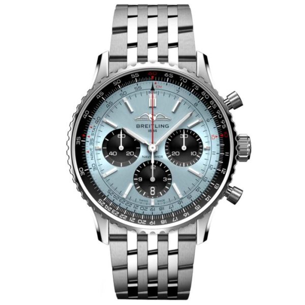 Breitling Navitimer B01 Chronograph 43mm Ice Blue Dial Automatic Gents Watch AB0138241C1A1