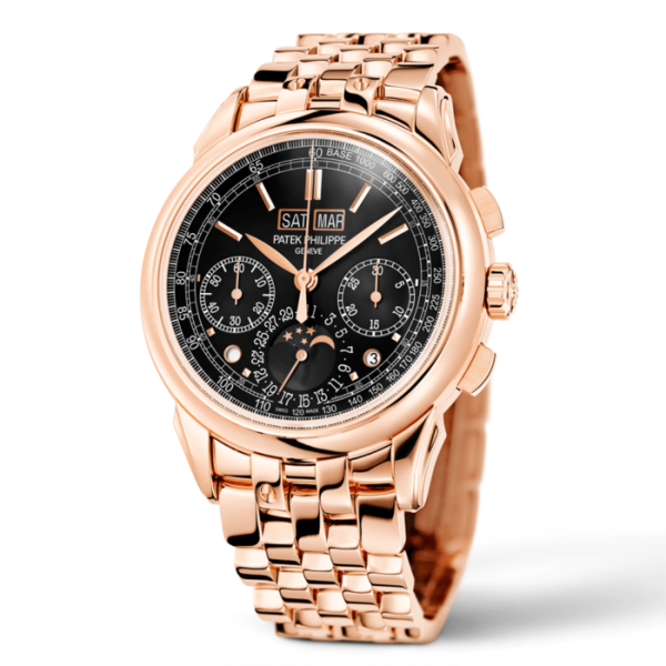 Patek Philippe Grand Complications 18ct Rose Gold 41mm Black Dial Chronograph Watch - Image 5
