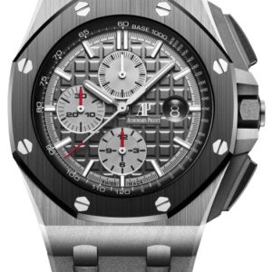 Audemars Piguet Royal Oak Offshore Selfwinding Chronograph Titanium Grey Dial Black Sub Dials Grey Ceramic Bezel