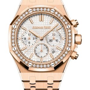 Audemars Piguet Royal Oak Chronograph Selfwinding Chronograph 38mm White Dial Diamond Bezel
