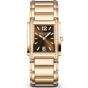 Patek Philippe Twenty 4 18ct Rose Gold & Chocolate Brown Dial Ladies Bracelet Watch