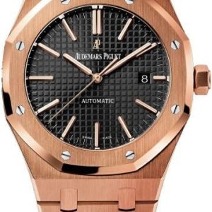 Audemars Piguet Royal Oak Selfwinding 18K Rose Gold Black Dial