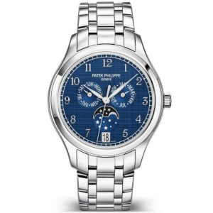 Patek Philippe Complications Annual Calendar 38mm Blue Dial Automatic Bracelet Watch