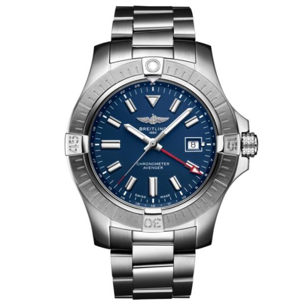 Breitling Avenger 45mm GMT Blue Dial Automatic Gents Watch A32395101C1A1