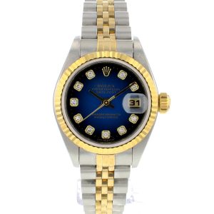 Rolex DateJust 36 mm blue inner and black outer dial sapphire mirror 116233-G-63203