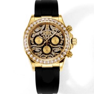 Rolex Cosmograph Daytona Automatic mechanical movement Gold dial 40mm diameter 116588TBR