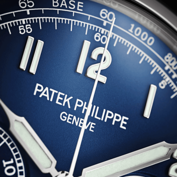 Patek Philippe Complications 41mm Blue Dial Manual Wind Chronograph Watch - Image 3