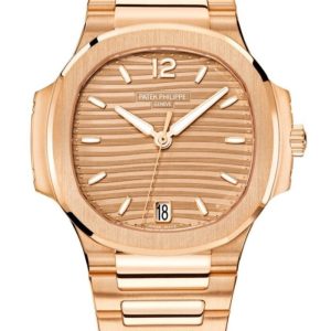 Patek Philippe Nautilus Ladies Automatic 35.2 mm Rose Gold Golden Brown Opaline Dial 71181R 010