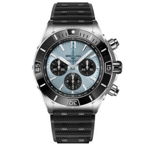 Breitling Super Chronomat B01 44mm Blue Dial Steel Platinum Automatic Chronograph Gents Watch PB0136251C1S1