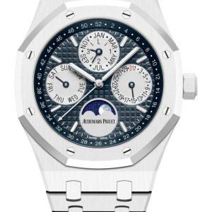 Audemars Piguet Royal Oak White Ceramic Perpetual Calendar Index Dial Watch