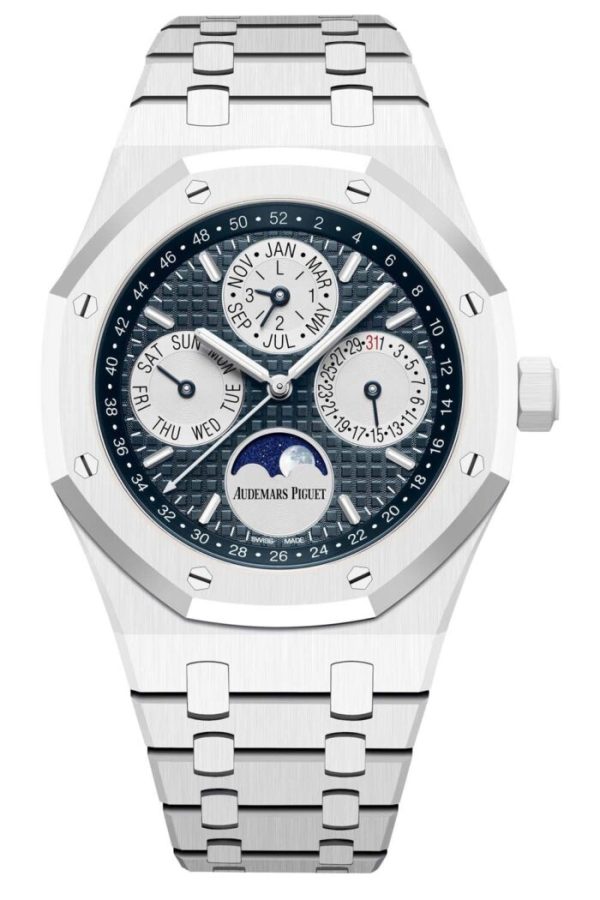 Audemars Piguet Royal Oak White Ceramic Perpetual Calendar Index Dial Watch