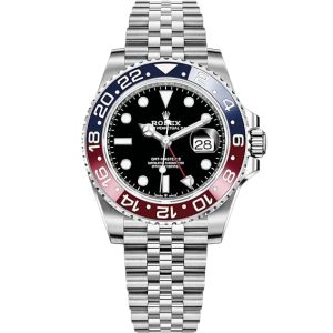 Rolex GMT-Master II Pepsi bezel Mechanical movement 40mm Black dial 126710BLRO-0001