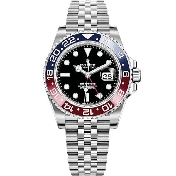 Rolex GMT-Master II Pepsi bezel Mechanical movement 40mm Black dial 126710BLRO-0001